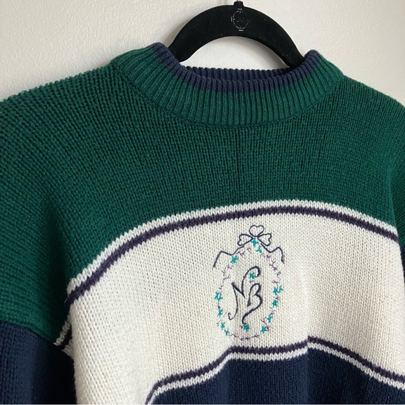 Vintage Knit Sweater with “NB” Initials Embroidered - Picture 2 of 5